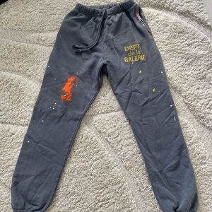 Gallery Dept Gray and Orange Sweatpants Relaxed Fit